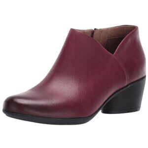 Dansko Raina Red Wine Burnished Nubuck Leather Bootie Size 38 (US 7.5/8)